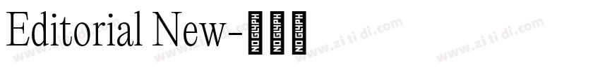 Editorial New字体转换